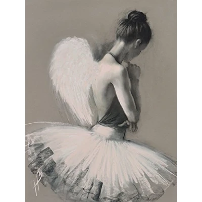 Image of Art Group WDC100123 The Hazel Bowman (Angel Wings II) Canvas Print 60 x 80cm, Wood, Multicolour, 80 1.3 cm