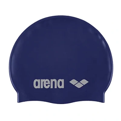 Image of Arena Unisex SWIM CLASSIC SILICONE CAP SENIOR DENIM/SILVER, Light Bronzer