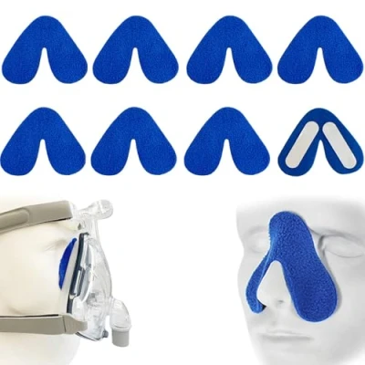 Image of Nasal Pads for CPAP Nose Mask Liners Comfort Pad Cushion Face Strap Bridge Protector Sleeping