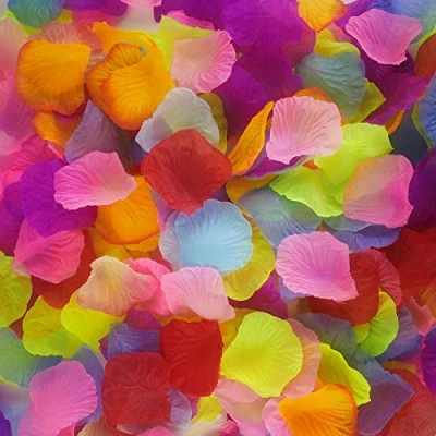 Image of Icecode 1000 Pieces Silk Rose Petals Wedding Party Flower Decoration Artifical (colorful)