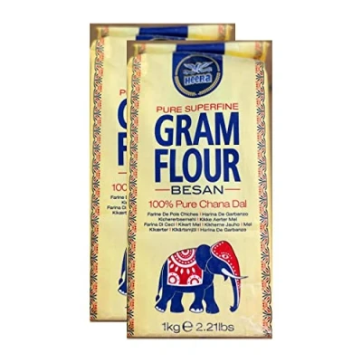 Image of Heera Gram Flour 1kg High Fibre Indian Origin (Pack of 2)