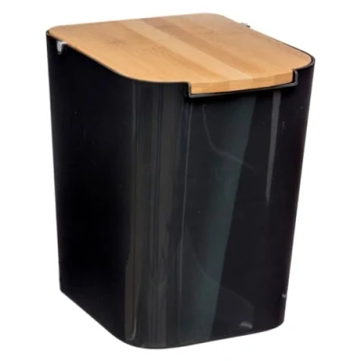 Image of Five Bin with Bamboo Lid 5 L Black, Black , cm