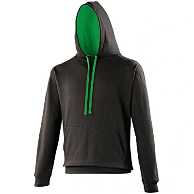 Image of AWDis Men&#039;s Varsity Hoodie, Multicoloured (Jet Black/Gold), XX Large