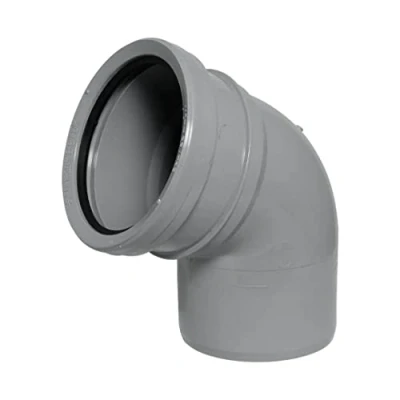 Image of 110mm Ring Seal Soil 112.5 Degree Socket to Spigot Bend Grey