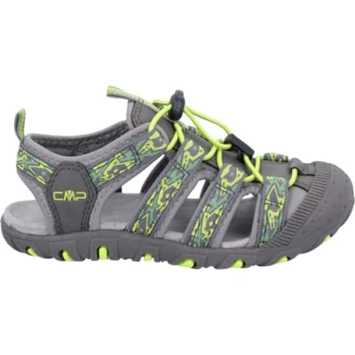 Image of CMP KIDS Sahiph Hiking Unisex Walking sandals for kids, Size: 13K, Graffite/lime grren Imitation leather/ textile