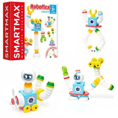 Image of SmartMax Roboflex, Magnetic Discover Play Set, 12 pieces, 3+ Years