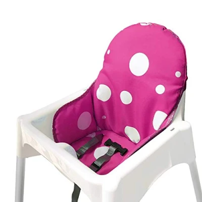 Image of ZARPMA Seat Covers Cushion for Ikea Antilop Highchair,Washable Foldable Baby Highchair Cotton Padded Insert Child Chair (Purple)