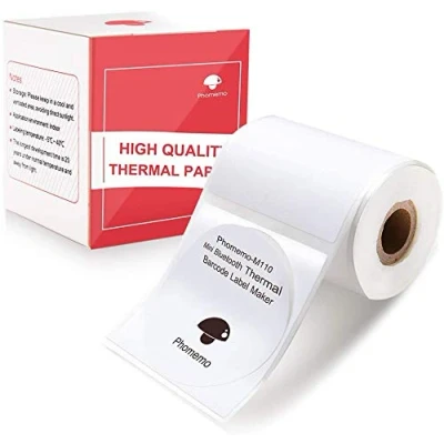 Image of Phomemo M110 M200 Labels Round Label for M120 M220 Printer, Maker Thermal Stickers Paper Barcode,Name,Address，50 x 50mm (1.96&quot; 1.96&quot;)，140 Labels/roll
