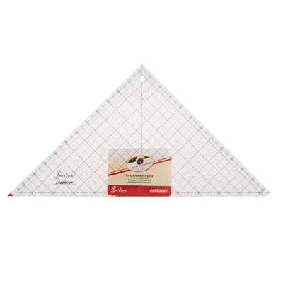 Image of Sew Easy 12.5 Triangle Template Quilting &amp; Patchwork Rule for Applique Sewing, Transparent Acrylic Non Slip
