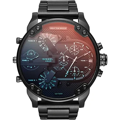 Image of Diesel Watch for Men Mr. Daddy 2.0, Chronograph Movement, 57 mm Black Stainless Steel Case with a Strap, DZ7395