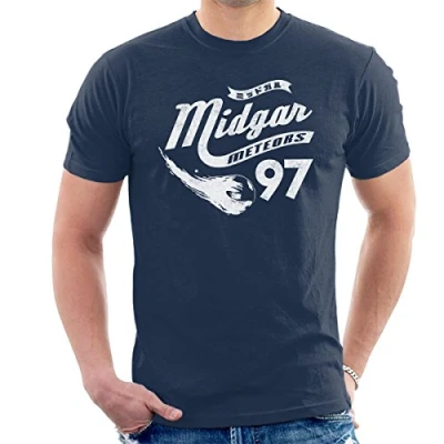 Image of Go Meteors Midgar Final Fantasy VII Men&#039;s T Shirt Navy Blue