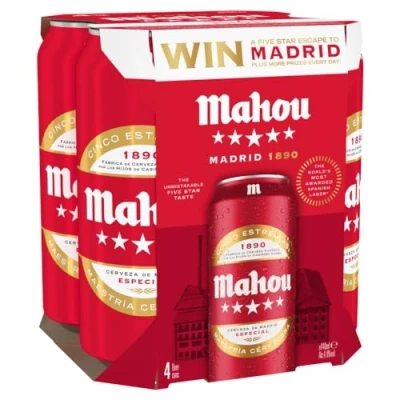 Image of Mahou Spanish Premium Lager, 24x440ml cans