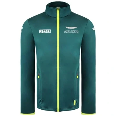 Image of Aston Martin F1 Official Team Mens Green Softshell Jacket Size X Small