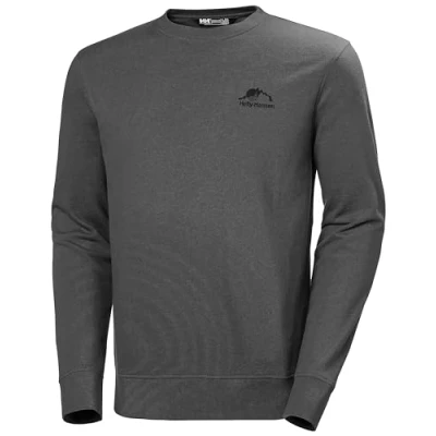 Image of Helly Hansen Mens Nord Graphic Crew Sweatshirt, 982 Ebony, XL EU