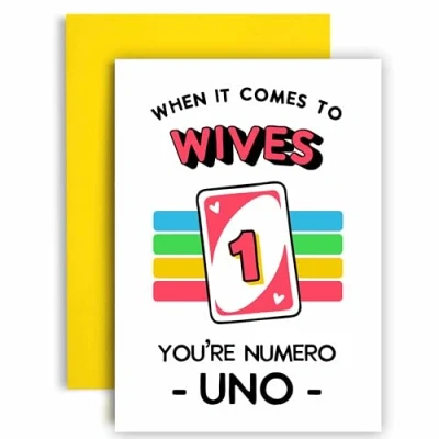 Image of Huxters Birthday Card for Wife Your Numero Uno Mother&#039;s Day Her 14.8cm (Wife)