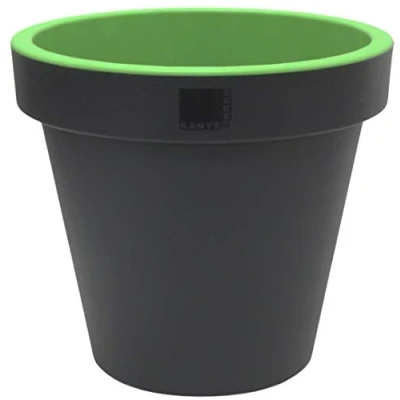 Image of Rammento Bright Green 35cm Plant Pot Medium Coloured Planter for Indoor &amp; Outdoor Use, Durable Polypropylene, Lightweight, Ideal Flowers, Herbs or Vegetables