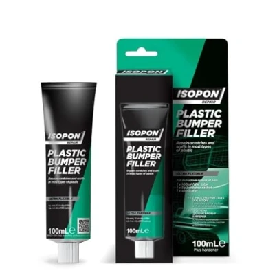 Image of U POL Isopon Plastic Bumper Filler 100ml Kit Includes Hardener and Applicator