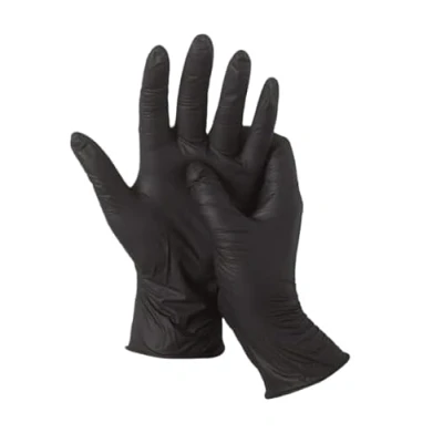 Image of CHAWLA Black Pearl Nitrile Examination Multipurpose, Powder Free and Latex Disposable Gloves, Box of 100 (10 Boxes (1000 Gloves), XL)