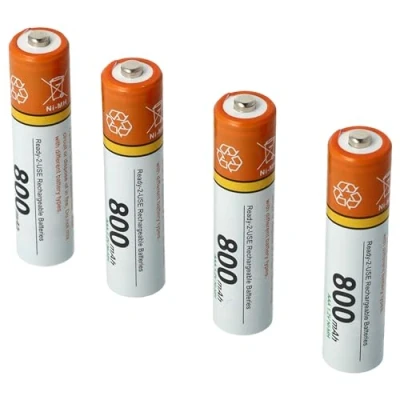 Image of 4 x Ni MH longlife ready to use battery 800mAh (1.2V) for Siemens Gigaset C590, C595, C610, C610A, C610H, C610 IP, CX610 ISDN as AAA Micro R3 HR03