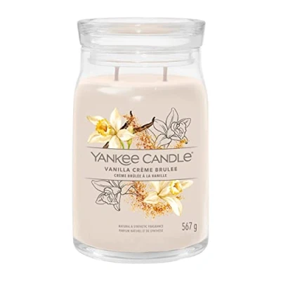 Image of Yankee Candle Signature Scented Vanilla Crème Brûlée Large Jar with Double Wicks Long Burning Perfect Gifts for Women