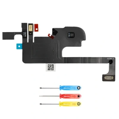 Image of MMOBIEL Earpiece Speaker Flex Cable Compatible with iPhone 14 Ear Replacement Top Piece Repair Incl. Screwdrivers