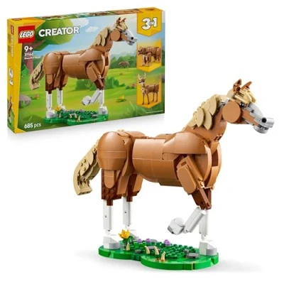 Image of LEGO Creator 3in1 Beautiful Horse Toy Animal Figure Transforms into a Bear or Deer Model Creative Gift for 9+ Year Old Girls &amp; Boys 31166