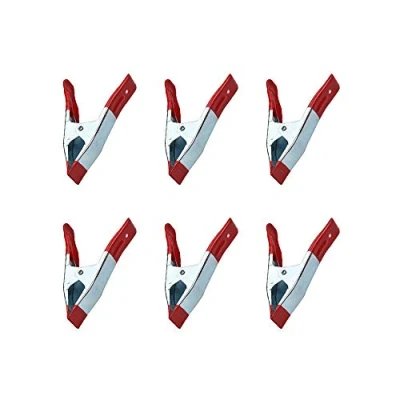 Image of YOFASEN Metal Spring Clamps with Rubber Coated Tipped Grip Market Stall Tarpaulin Woodworking Clips, 2&quot;, 6PCS