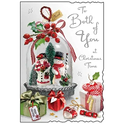 Image of Jonny Javelin Both Of You At Christmas Time Card Snow Globe Presents