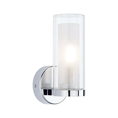 Image of Paulmann 71076 Wall luminaire Selection Bathroom Luena IP44 E14 230V max. 20W dimmable Chrome Glass Single Flame