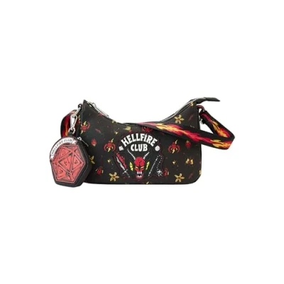 Image of Loungefly NFXTB0046 Netflix Stranger Things Hellfire Club Womens Crossbody Bag