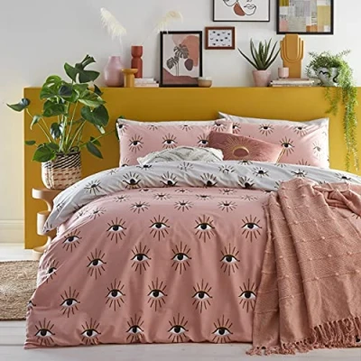 Image of furn. Theia Duvet Cover Set, Blush, 200 x cm