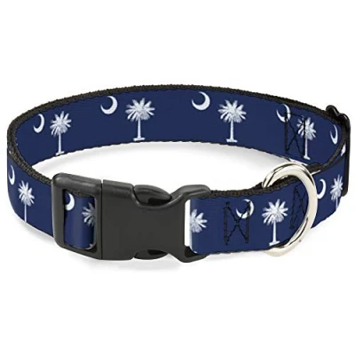 Image of Buckle Down 9 15&quot; South Carolina Flags Plastic Clip Collar, Small