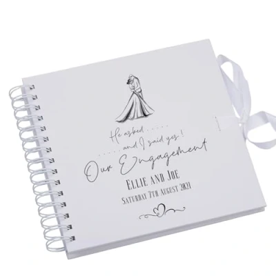 Image of Personalised He Asked I Said Yes Our Engagement Scrapbook Photo album
