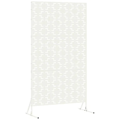 Image of vidaXL Privacy Screen White 100x50x180 cm Steel