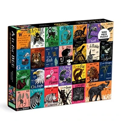 Image of Mudpuppy 9780735376281 A is for Bee: An Alphabet in Translation Jigsaw Puzzle, Multicoloured, one size