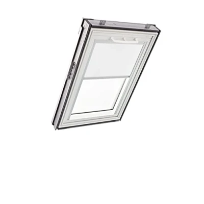 Image of Original Roto Blackout Roller Blind ZRV Almost complete Guide Rail Silver For Roof Windows Series Q Size 078/078 07/07 Colour White