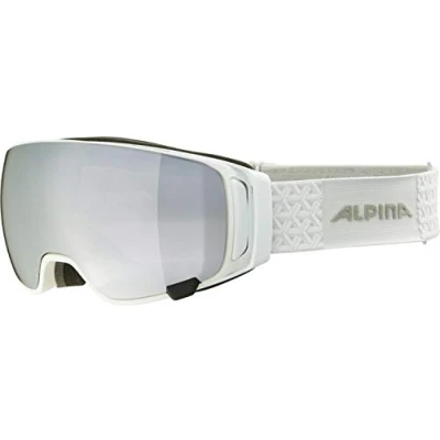 Image of ALPINA Unisex Adult, DOUBLE JACK MAG Q ski goggles, white, One Size