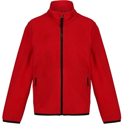 Image of Regatta Professional Kids Lightweight Full Zip Micro Fleece Classic Red, Size: 5 6 Years
