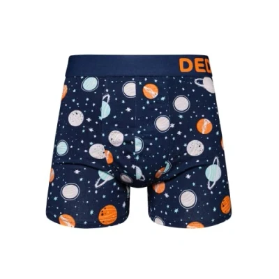 Image of Dedoles Men&#039;s &amp; Boys&#039; Boxers Underwear Boxer Shorts Cotton Trunks Funny Designs Astronaut Hamster Games Books Gift for Him, Design: SETI Universe, Colour: Blue, Size: S
