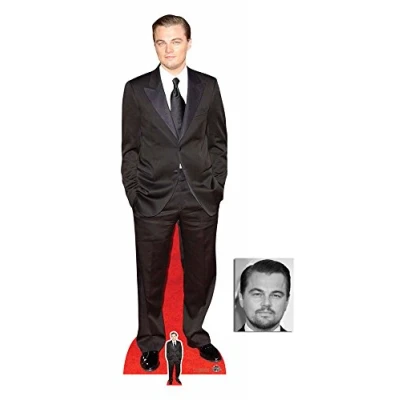 Image of Fan Pack Leonardo DiCaprio Black Suit Lifesize and Mini Cardboard cutout / standup Plus 8x10 Star Photo