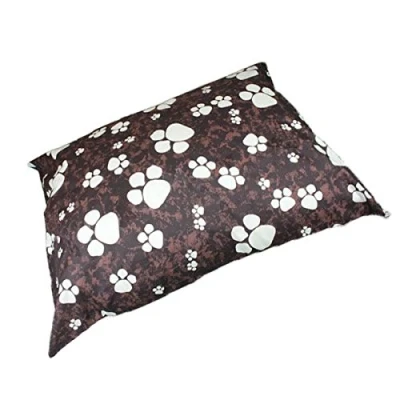 Image of AmigoZone Large and Extra Pet Dog Bed Zipped Removable &amp; Washable Complete Or Cover Only (Large Only, Brown Paw)