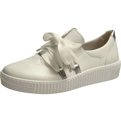 Image of Gabor Waltz Womens Casual Trainers 6.5 UK White/Silver