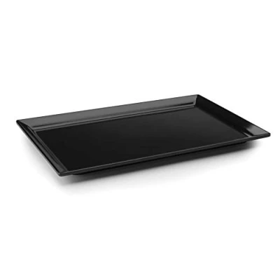 Image of Lacor Classic Melamine Tray, Black, 53 x 32 3 cm