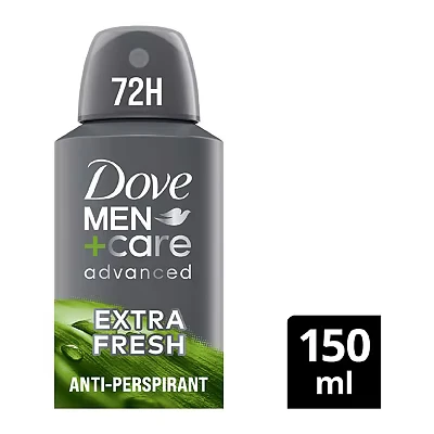 Image of Dove Men+Care Advanced Extra Fresh Deodorant Anti Perspirant with 1/4moisturising cream for 72hr sweat &amp; odour protection 150ml