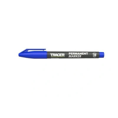 Image of Tracer Fine Point Permanent Construction Marker (1 2mm Bullet General Purpose with quick drying ink) Blue