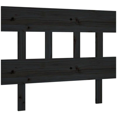 Image of vidaXL Bed Headboard Black 103.5x3x81 cm Solid Wood Pine