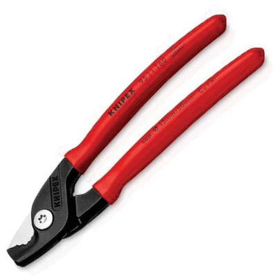 Image of Knipex StepCut Cable Shears burnished, plastic coated 160 mm 95 11