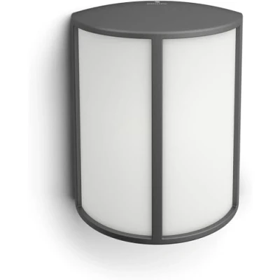 Image of Signify Philips myGarden Stock LED Outdoor Wall Light [Anthracite] 1 x 6 W Integrated Light. For Garden and Patio Lighting,Anthracite Grey,164649316