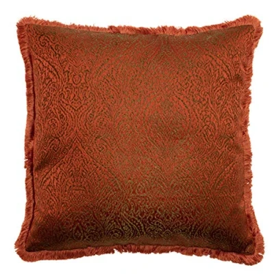 Image of Paoletti Coco Polyester Filled Cushion, Paprika, 50 x 50cm