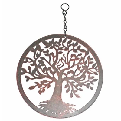 Image of Bronze Tree of Life Garden Wall Plaque Decoration 16cm